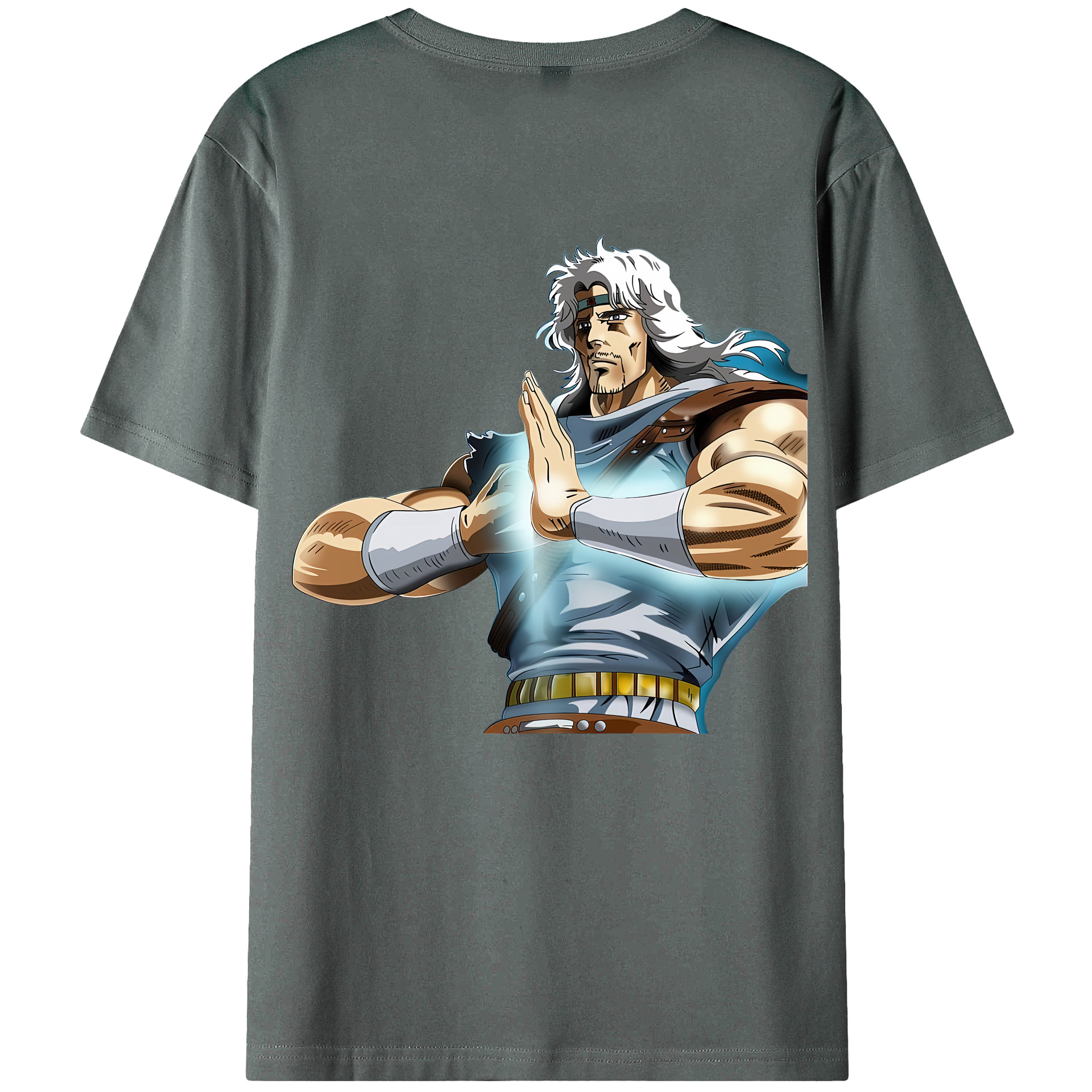 （画像用） 北斗の拳 Fist of the North Star 綿100％半袖Tシャツ（背面プリント）